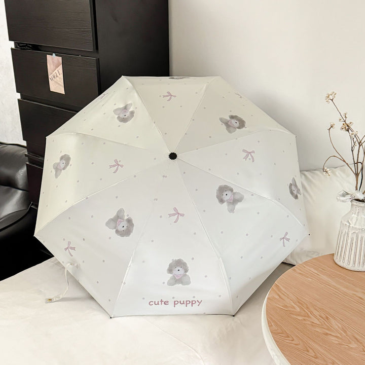 Women's Foldable Umbrella with Cute Animal Design Bowlift