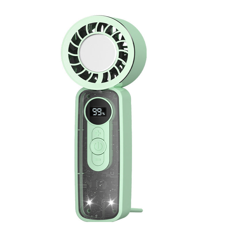 Unisex Portable USB Mini Fan with LCD Display and Various Speed Levels Bowlift