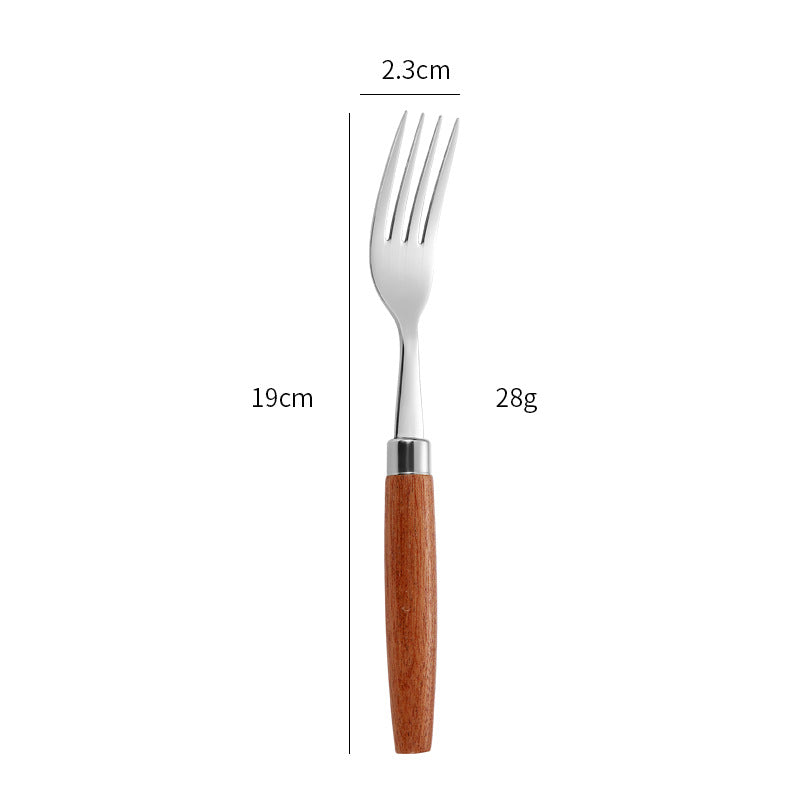 Elegant dessert spoon with ergonomic wooden handle Bowlift