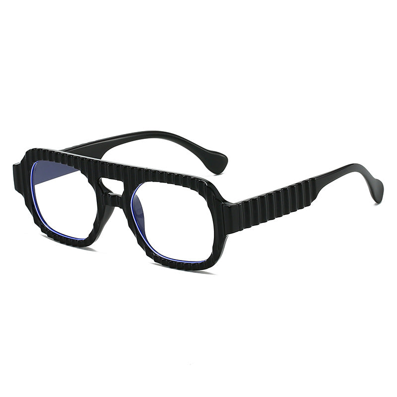 Ladies fashionable sunglasses in futuristic design with textured frame Bowlift