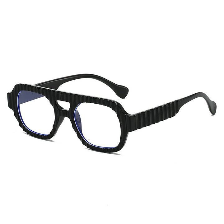 Ladies fashionable sunglasses in futuristic design with textured frame Bowlift