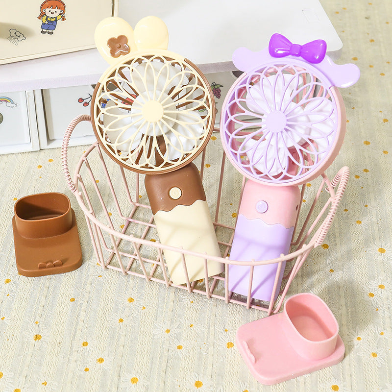 Women's Portable Hand Fan with Ergonomic Handle Bowlift