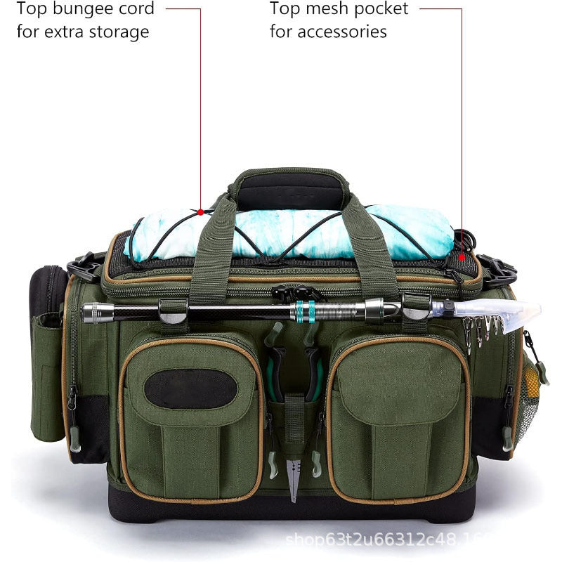 Multi-Compartment Fishing Gear Organizer Bag Bowlift