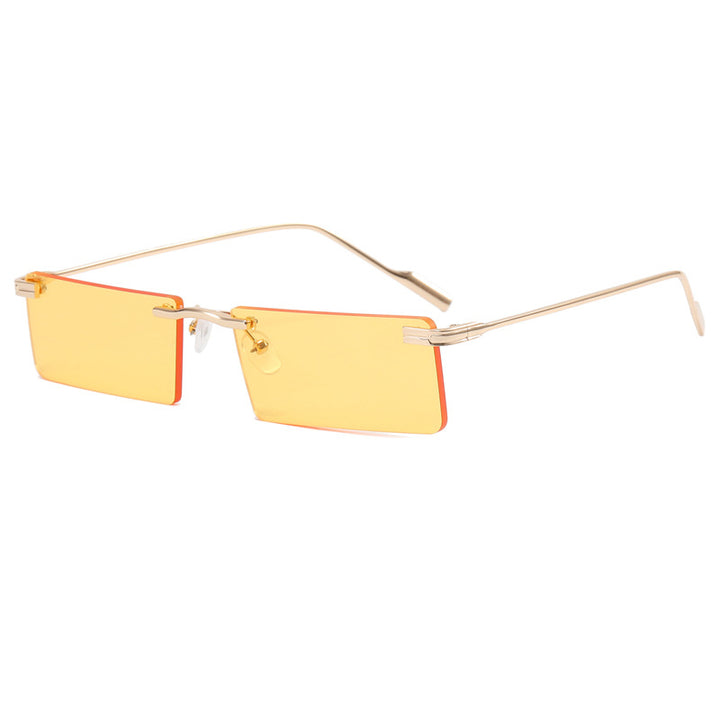 Women's Fashion Rectangular Sunglasses with Elegant Metal Frame Bowlift