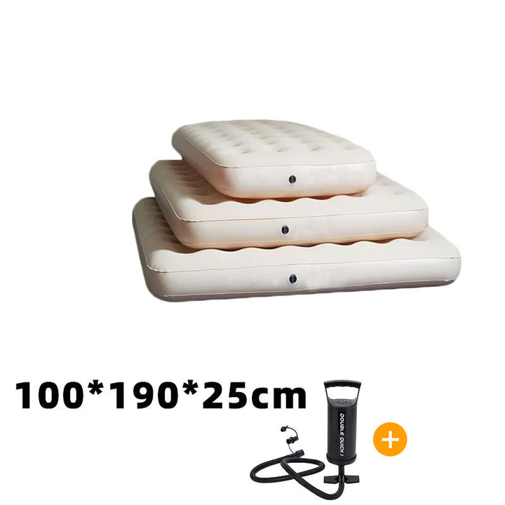 single self-inflating air mattress with built-in electric pump and integrated inflatable pillow Bowlift