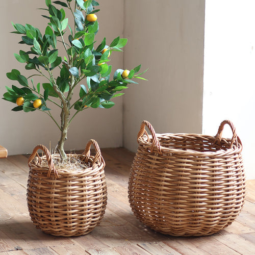 Handwoven basket with practical handles Bowlift