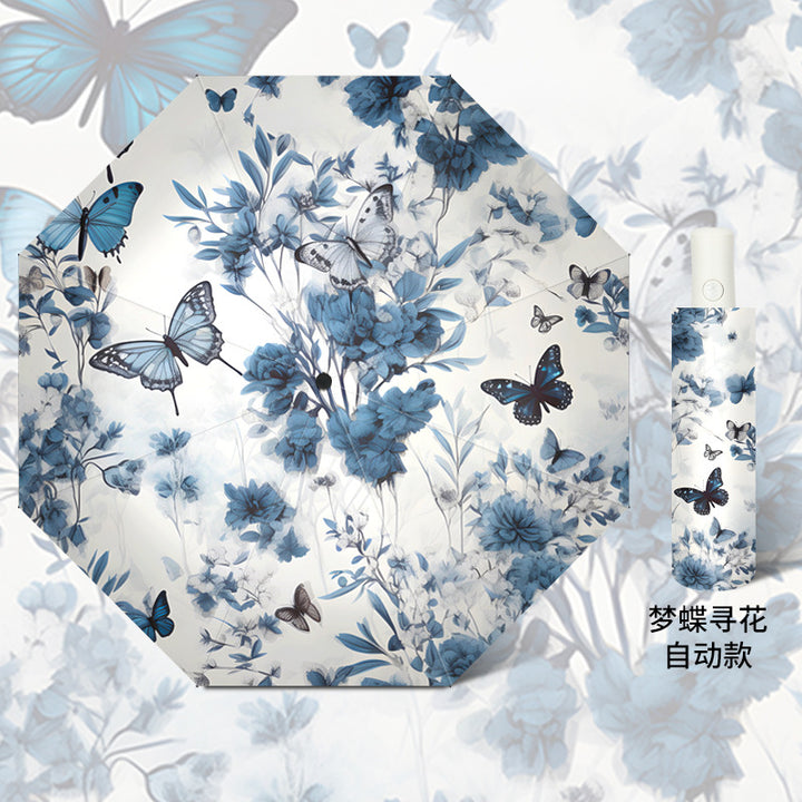 Ladies elegant umbrella with floral design Bowlift