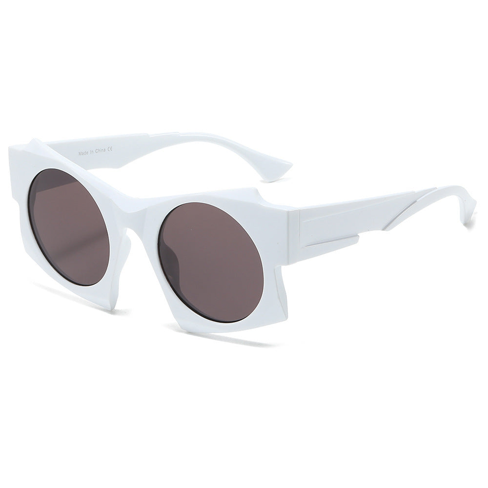 Contemporary Round Frame Sunglasses Bowlift