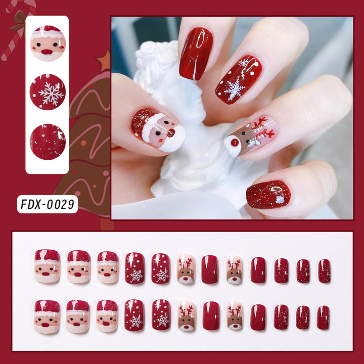 Artistic Press-On Nail Set Bowlift