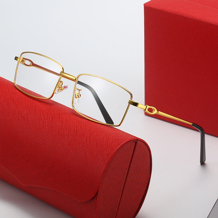 Women's elegant half-frame glasses with fine metal frame Bowlift
