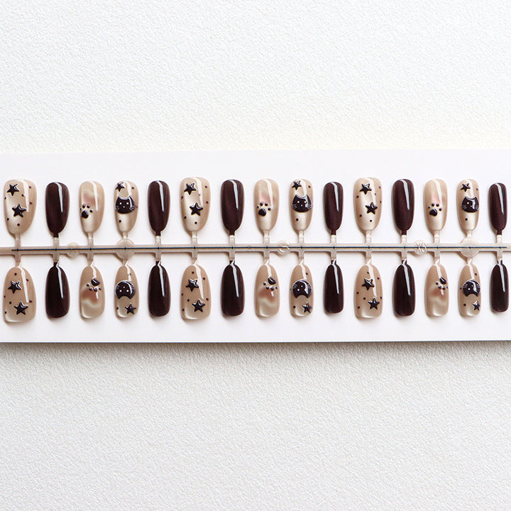 Thematic Artistic Press-On Nail Design Bowlift