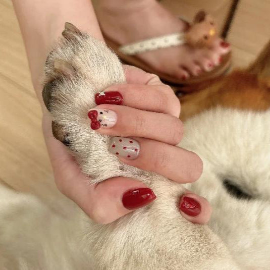 Artificial nail set with playful designs Bowlift