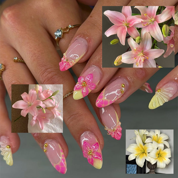 Premium Decorative Gel Nail Tips Bowlift