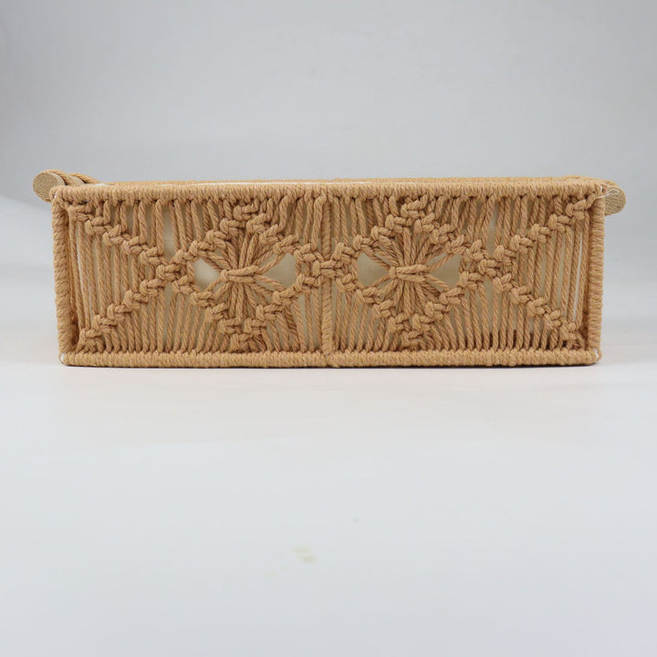Storage basket with macrame pattern Bowlift