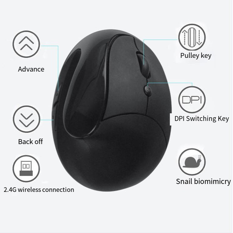 Ergonomic Wireless Mouse Bowlift