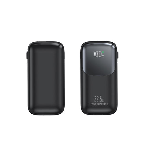 High-performance power bank with intelligent charge indicator and integrated cable Bowlift