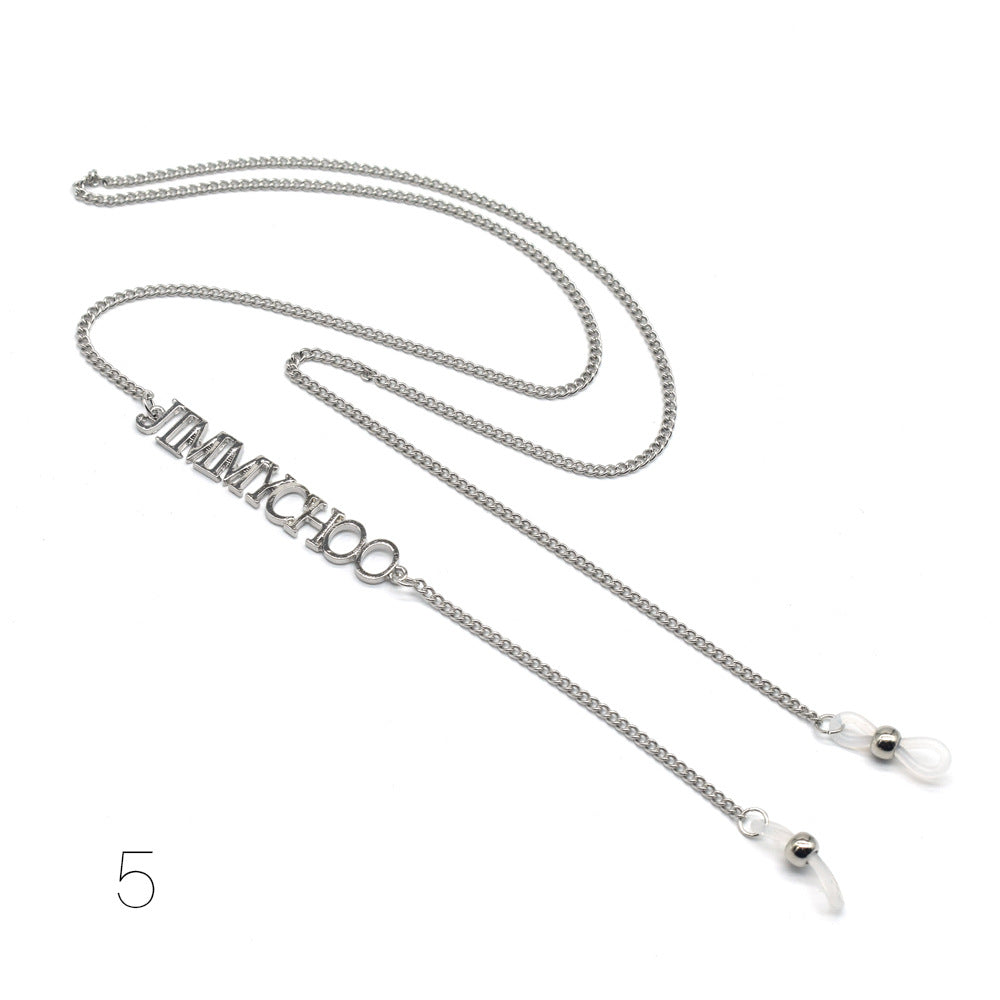 Adjustable Silver Eyewear Chain Bowlift