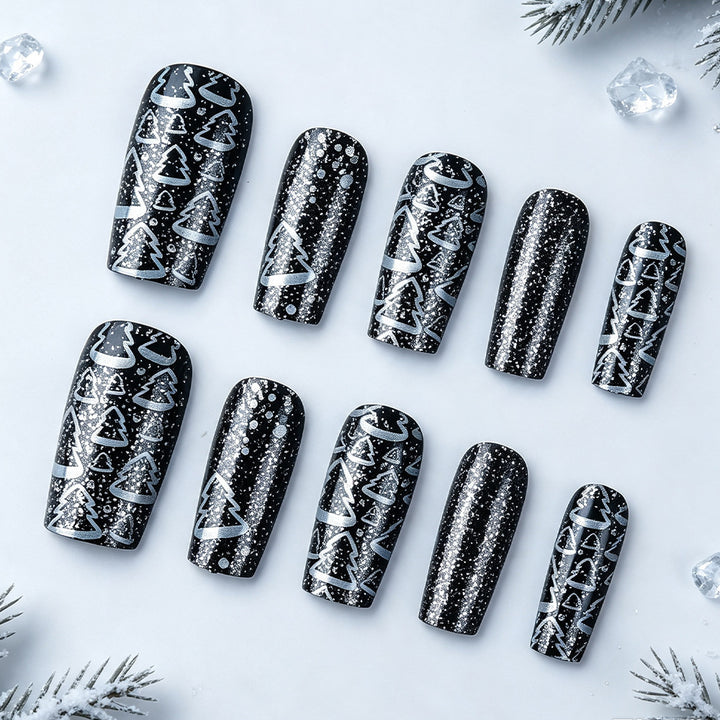 Artistic Glossy Press-On Nails Bowlift