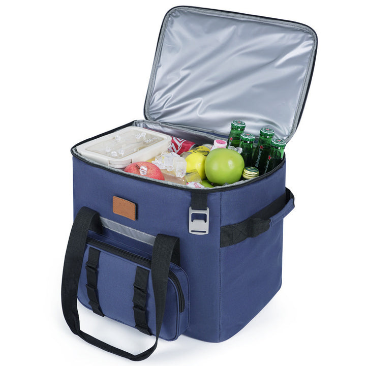 Insulated Soft-Sided Cooler Tote with Front Storage Pocket and Padded Handles Bowlift