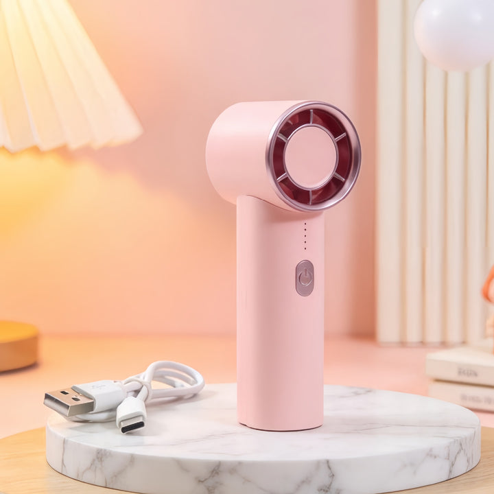 Women's Portable Handheld Fan with USB Charging Function and Flexible Design Bowlift