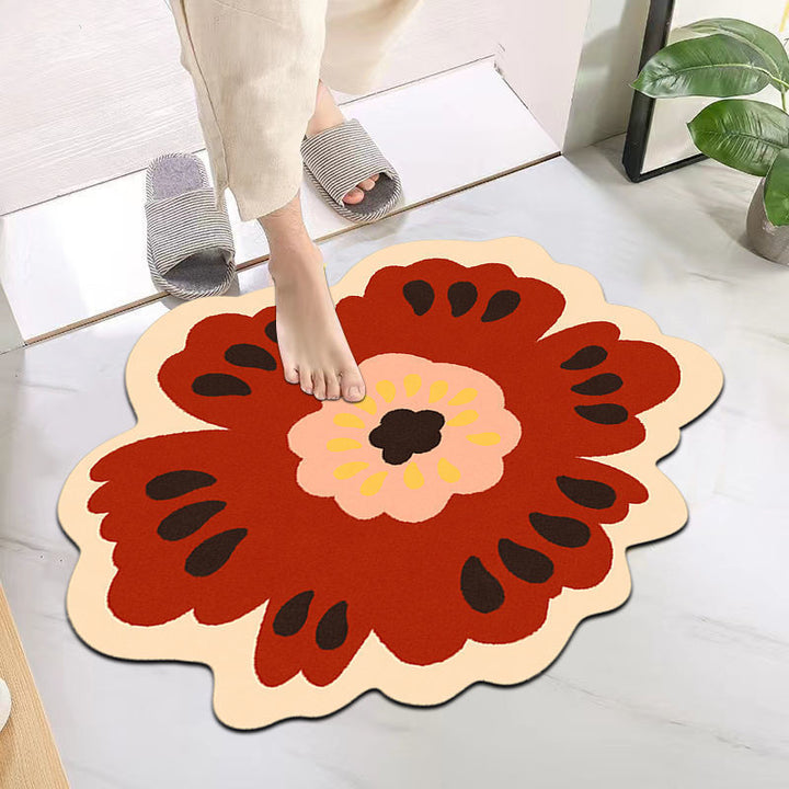 Floral Shape Bath Mat