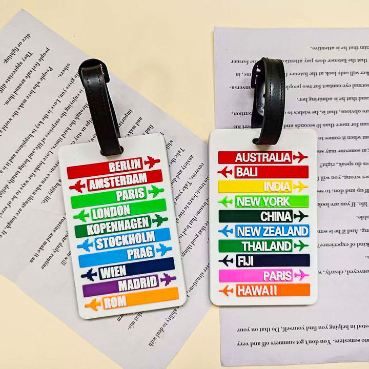 Unisex Travel-Themed Luggage Tag Bowlift