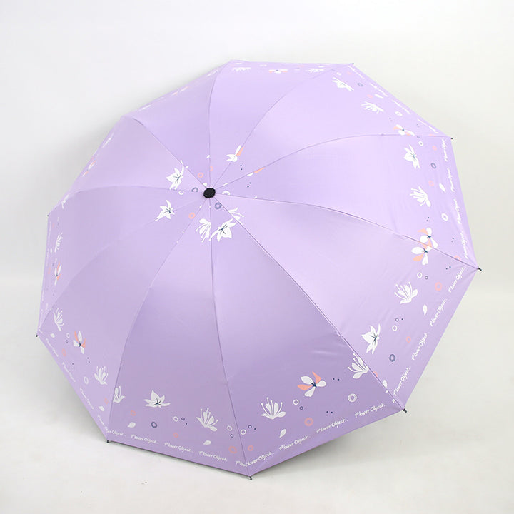 Women elegant umbrella with floral print design Bowlift