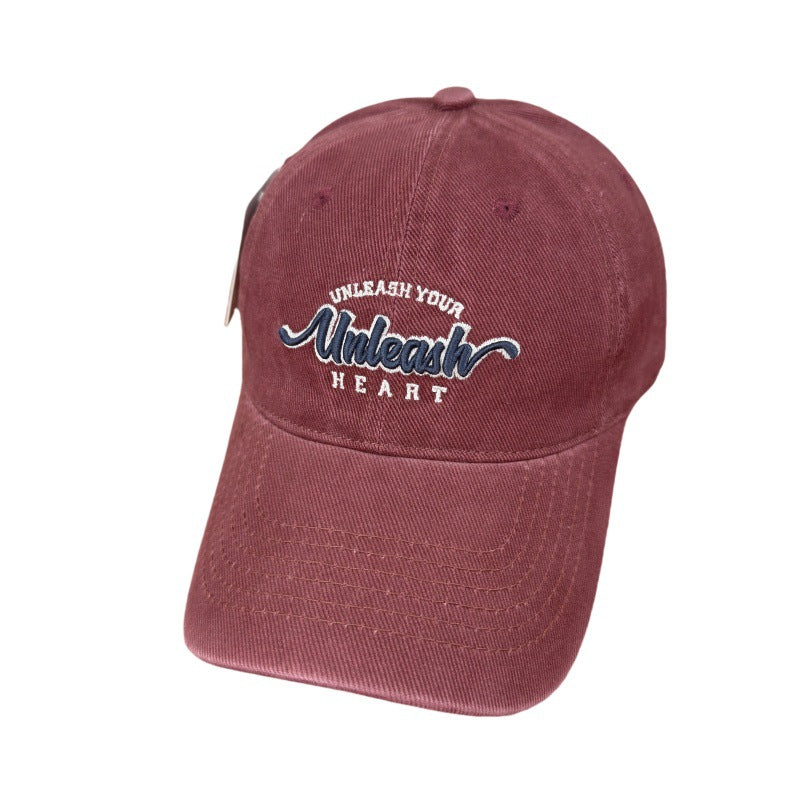 Women's Embroidered Heart Graphic Baseball Cap Bowlift