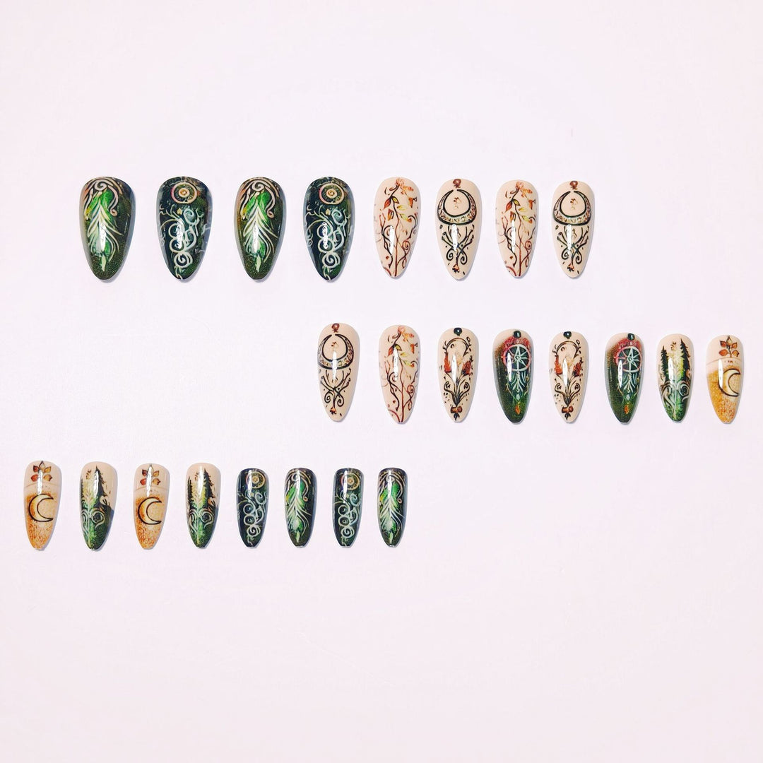 Artistic Celestial-Themed Nail Art Bowlift