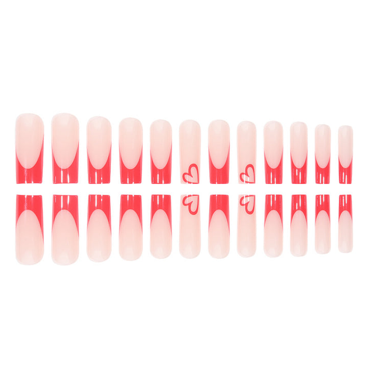Heart-Embellished Stiletto Press-On Nails Bowlift