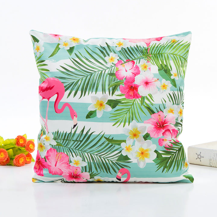 Tropical Floral Throw Pillow