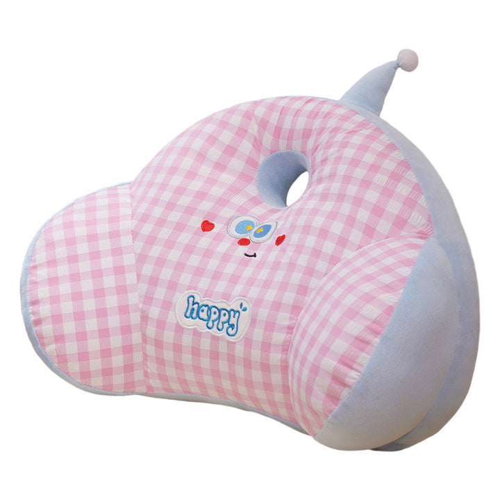 Plush back support pillow with casual design Bowlift