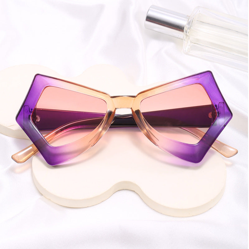 Women's polygonal sunglasses in extravagant design Bowlift
