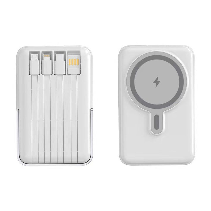Powerbank with integrated charging cable and magnetic charging function Bowlift