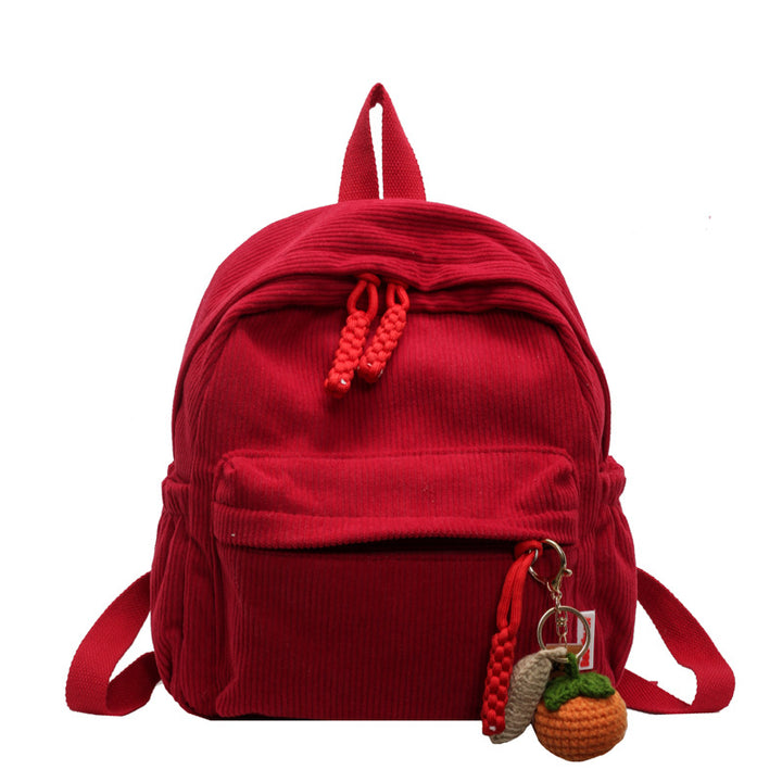 Corduroy Casual Mini School Backpack Bowlift