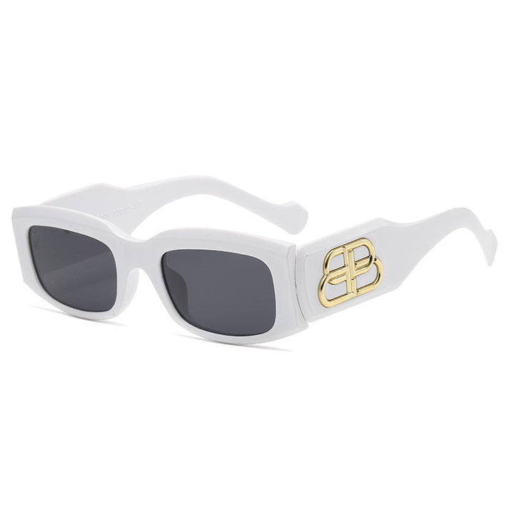 Women's fashionable square sunglasses with luxurious frame accents Bowlift
