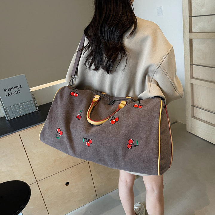 Elegant Embroidered Travel Duffle Bag Bowlift