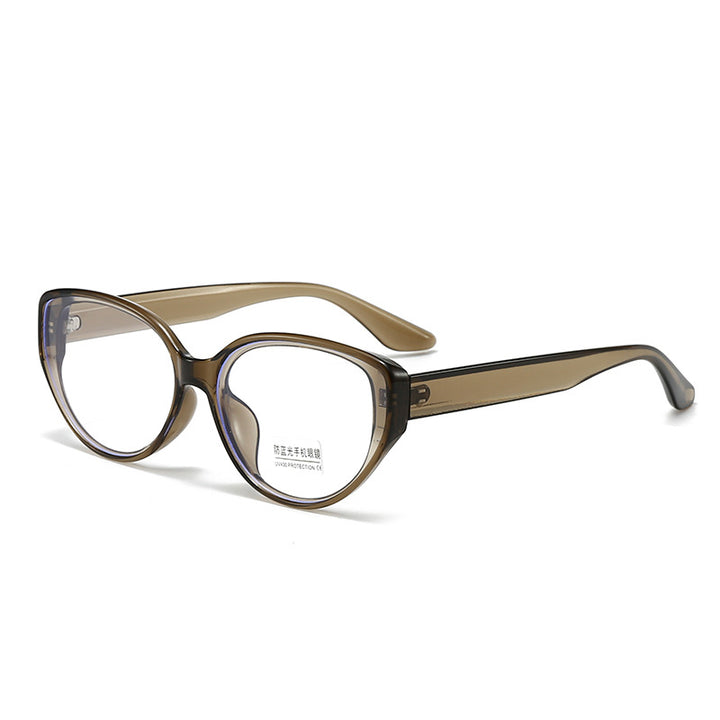 Women Cat-Eye Glasses with Transparent Frame Bowlift