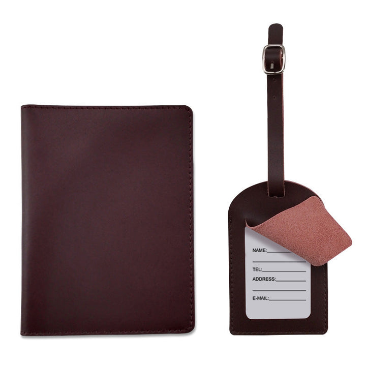 Genuine Leather Luggage Tag Bowlift