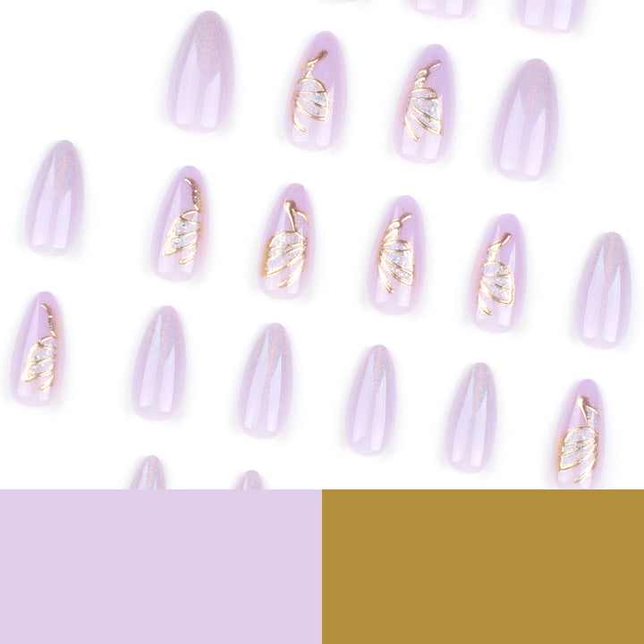 Glamorous artificial nails with rhinestone and glitter decorations Bowlift