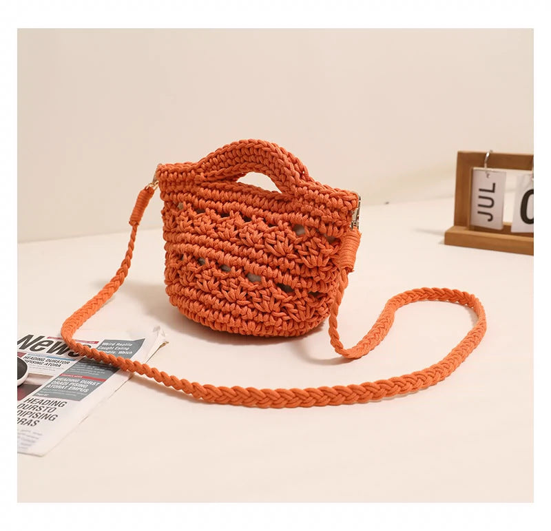 Handcrafted macrame shoulder bag with unique design Bowlift
