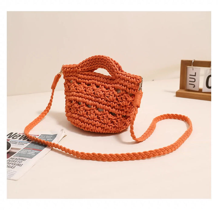 Handcrafted macrame shoulder bag with unique design Bowlift