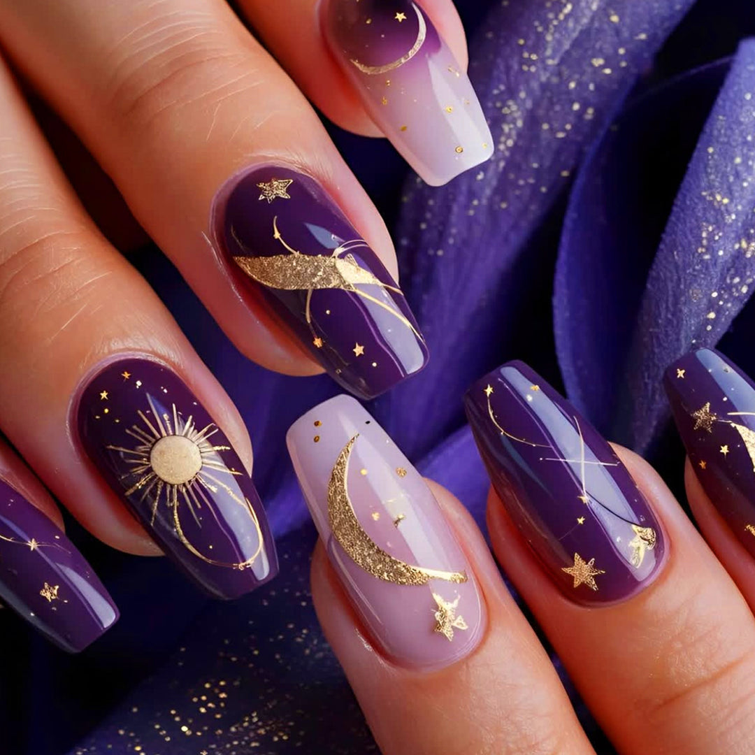Celestial-Themed Nail Art Design Set Bowlift