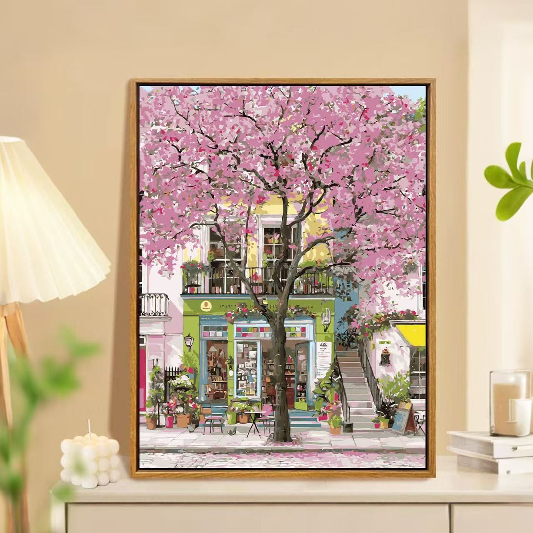 Charming Springtime Market Landscape Wall Art Bowlift