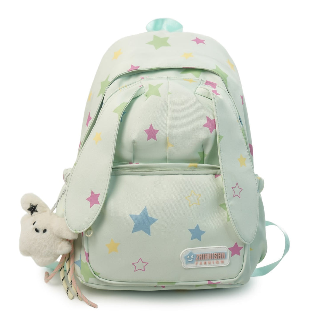 Cute Animal Ears Star Print School Backpack Bowlift