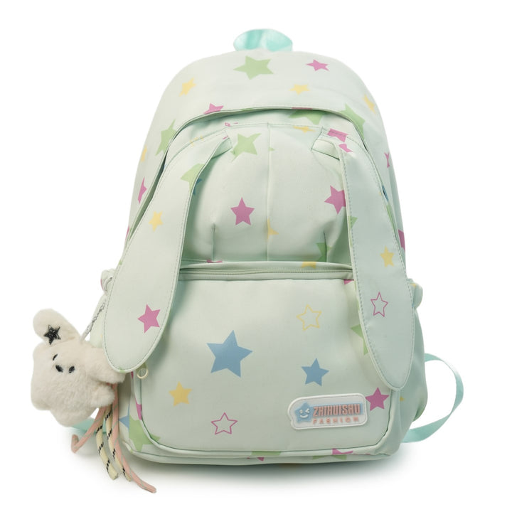 Cute Animal Ears Star Print School Backpack Bowlift