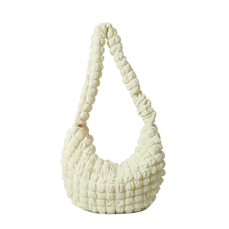 WoTextured Fabric Hobo Bag Bowlift