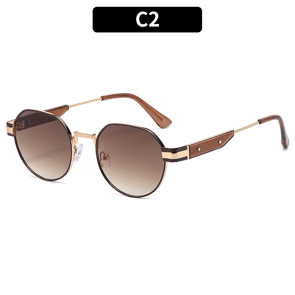 Modern Geometric Round Sunglasses