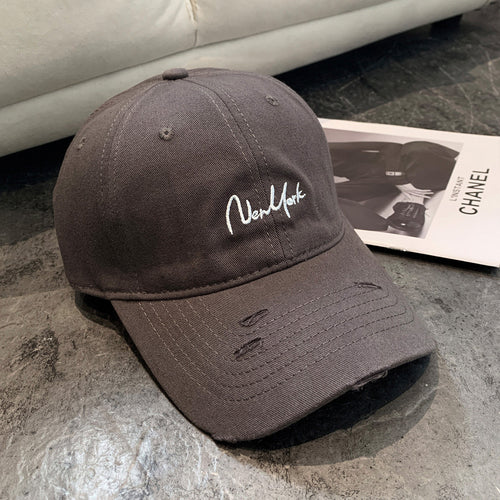 Distressed Cotton Baseball Cap