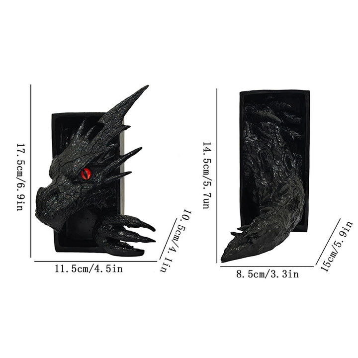 Dragon-Themed Bookend Sculpture